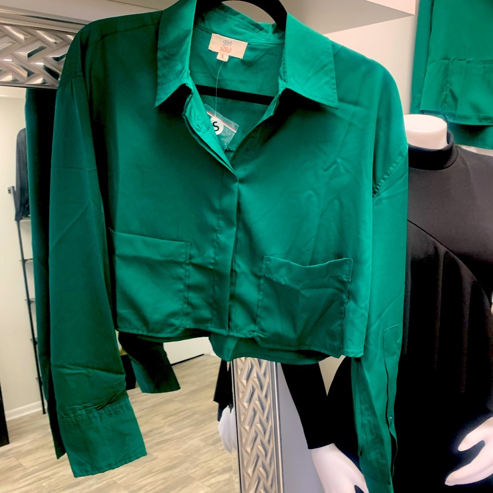 Stylish Crop Button Up